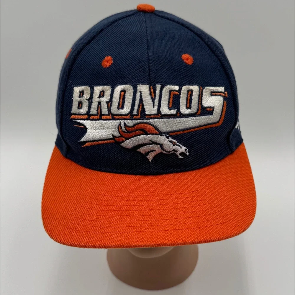 Denver Broncos NFL Hat Logo Athletic Baseball Cap Orange Blue Snapback‎ OSFA Vtg